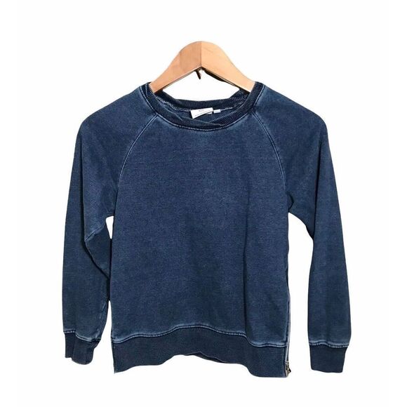 Adriano Goldschmied AG Kids Girls Sweatshirt with Side Zippers Size Medium Blue‎ - Picture 1 of 4
